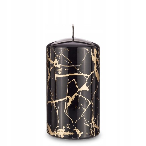 świeczka świeca dekoracja glamour czarno-złota duża