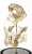 Dekoracja Statuetka Złota Szklana