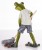 Figura ozdoba ceramiczna żaba z mopem woźny