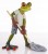 Figura ozdoba ceramiczna żaba z mopem woźny