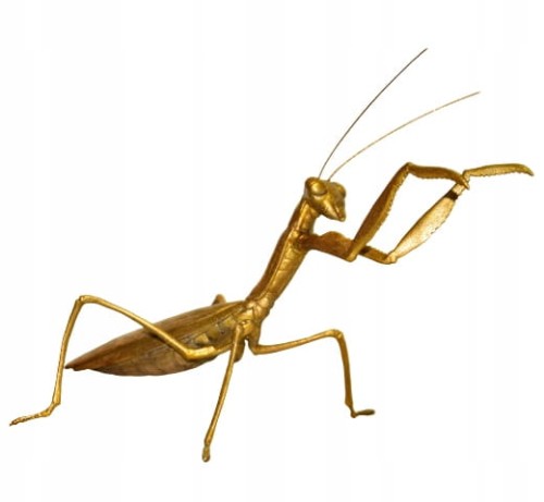 Złota figurka modliszka