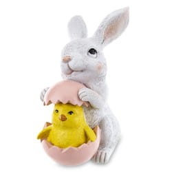 Figurka wielkanocna tworzywo sztuczne zając 14,5 cm