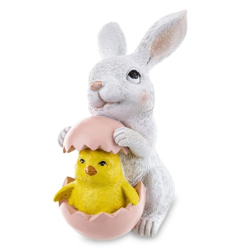 Figurka wielkanocna tworzywo sztuczne zając 14,5 cm