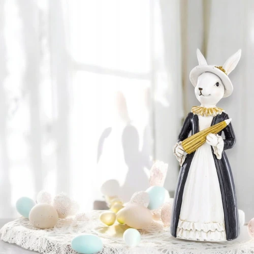 Figurka wielkanocna tworzywo sztuczne zając 19,5 cm