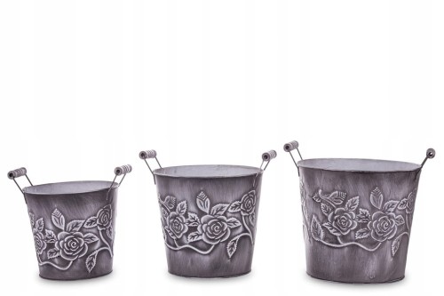 Osłonka 27 cm metal szary