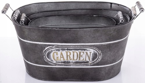 Osłonka 48 cm metal szary