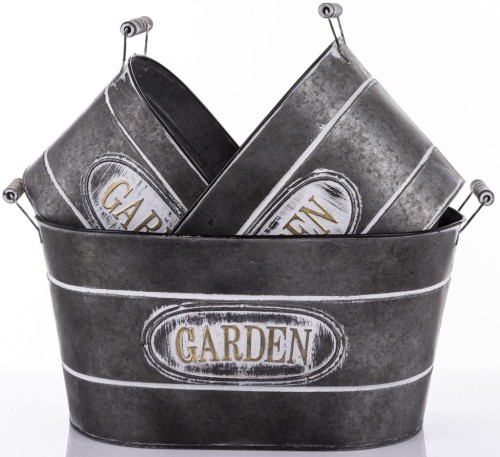 Osłonka 48 cm metal szary