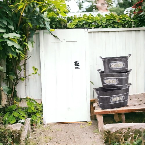 Osłonka 48 cm metal szary