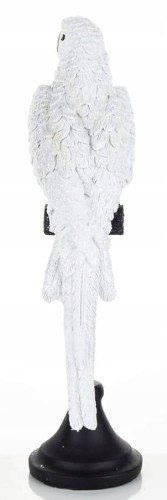 Biała Papuga Figurka Dekoracyjna Ładna Wysoka Duża